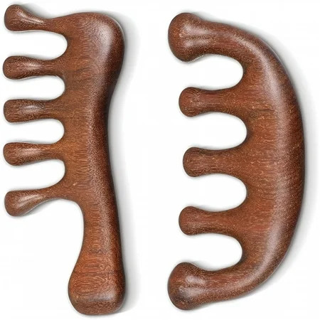 ACDANC Scalp Massage Comb 2PCs, Wooden Wide Tooth Loc Comb, Natural Sandalwood Head Massager Tool, Hair Growth Scalp Massage Comb for Women Men, Meridian Comb for Head | Walmart (US)