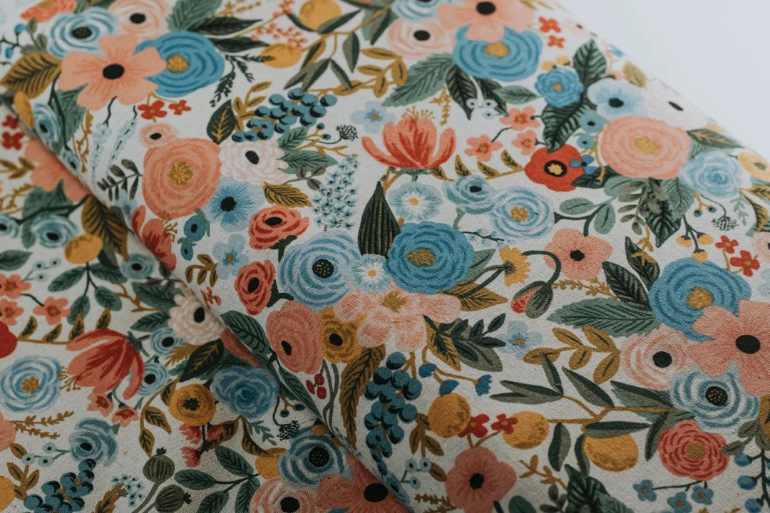 Floral Rose Bunches, Rifle Company, Rifle Floral Design Canvas Cotton Canvas RP100-BL4C Wildwood ... | Etsy (US)