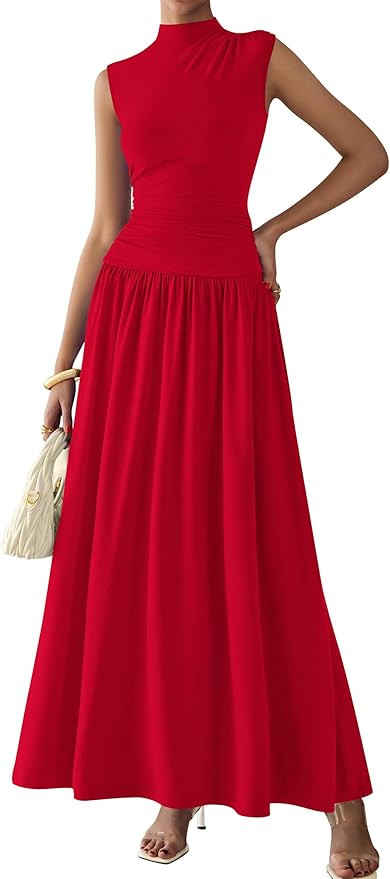 PRETTYGARDEN Women's Skirt Sets 2025 Summer Trendy 2 Piece Outfits Sleeveless Ruched Fitted Tops ... | Amazon (US)