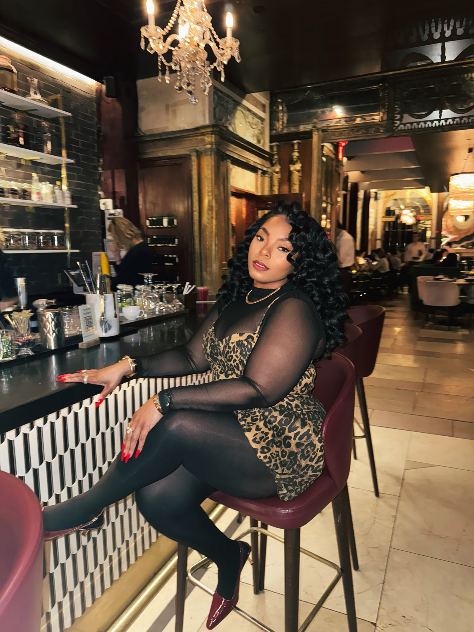 Dress: FashionNova “Can’t Tame Me Leopard Bubble Mini Dress (un-linkable) size M 
Shoes: size 6
Tights: size 3

#LTKStyleTip