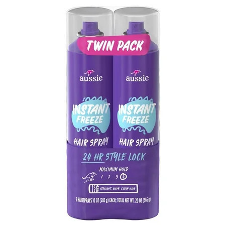 Aussie Instant Freeze Hair Spray Twin Pack for All Hair Types 10 oz. Unisex | Walmart (US)