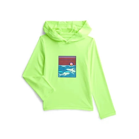 Wonder Nation Boys Hooded Rash Guard with Long Sleeves, Sizes 4-18 & Husky | Walmart (US)