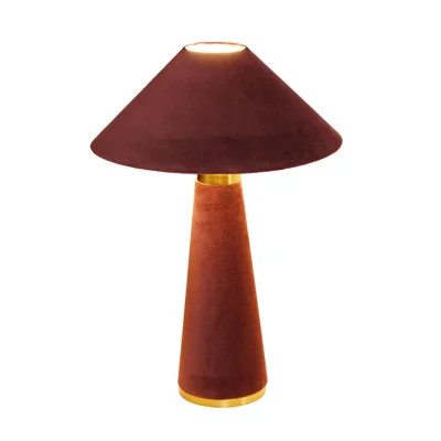 Graham Terracotta Velvet Table Lamp | Wayfair North America