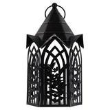 My Texas House Halloween Metal Gothic Lantern Tabletop Decoration, Black, 12" | Walmart (US)