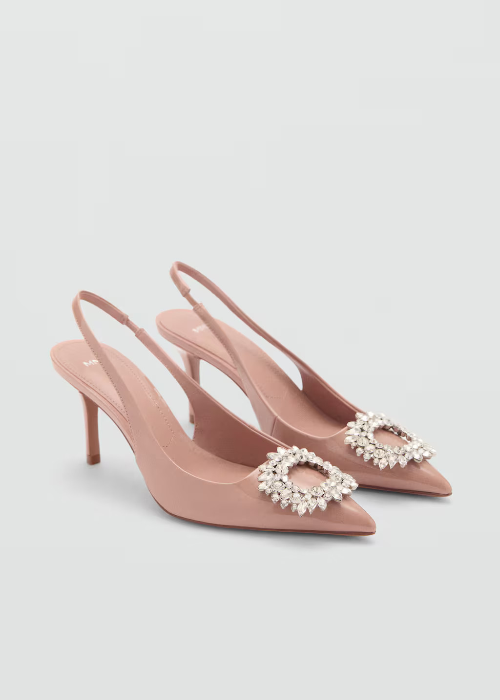 Jewel-heel shoes nude - Women - 6½ - MANGO | Mango (US/MX/AU)
