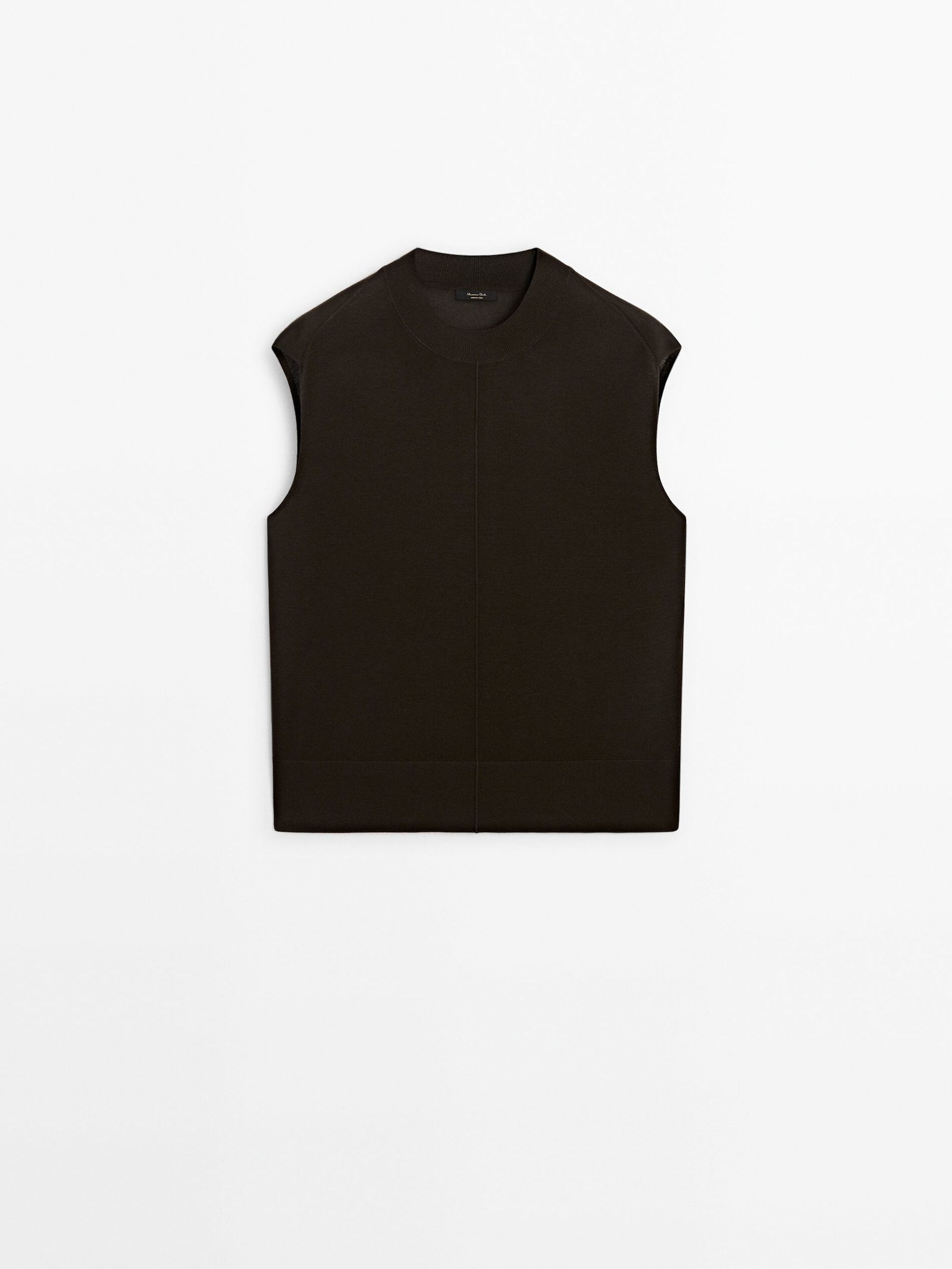 Lyocell blend top with high neck | Massimo Dutti UK