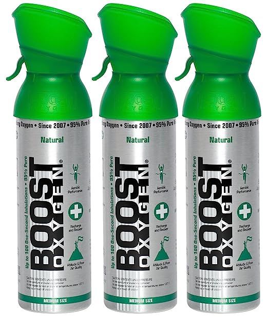 95% Pure Oxygen Supplement, Portable Canister of Clean Oxygen, Increases Endurance, Recovery, Men... | Amazon (US)