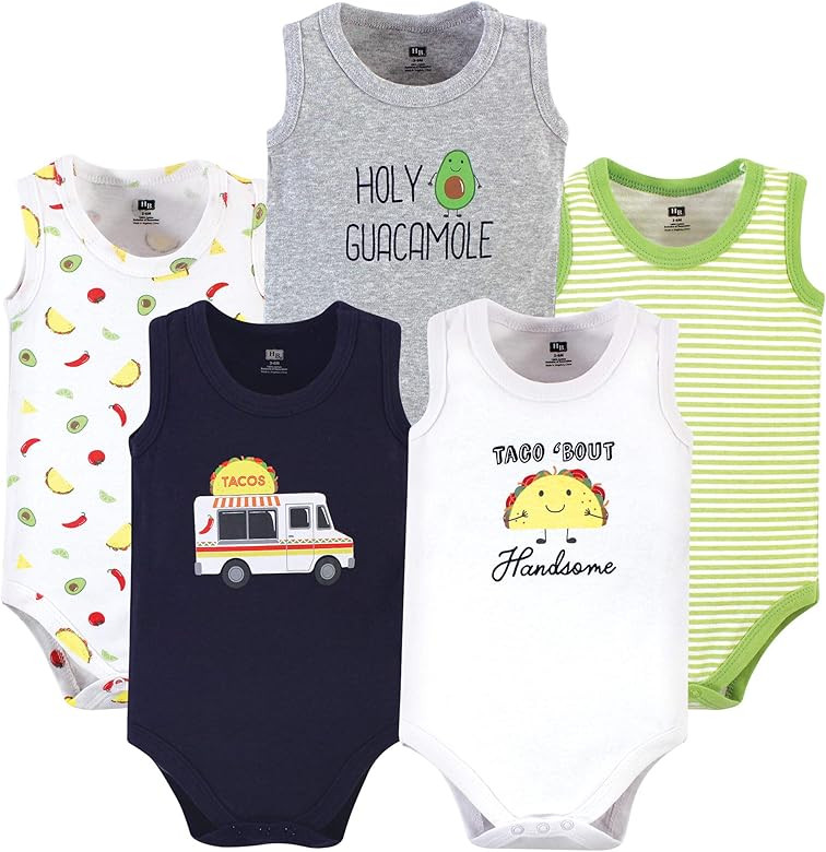Hudson Baby Unisex Baby Cotton Sleeveless Bodysuits | Amazon (US)