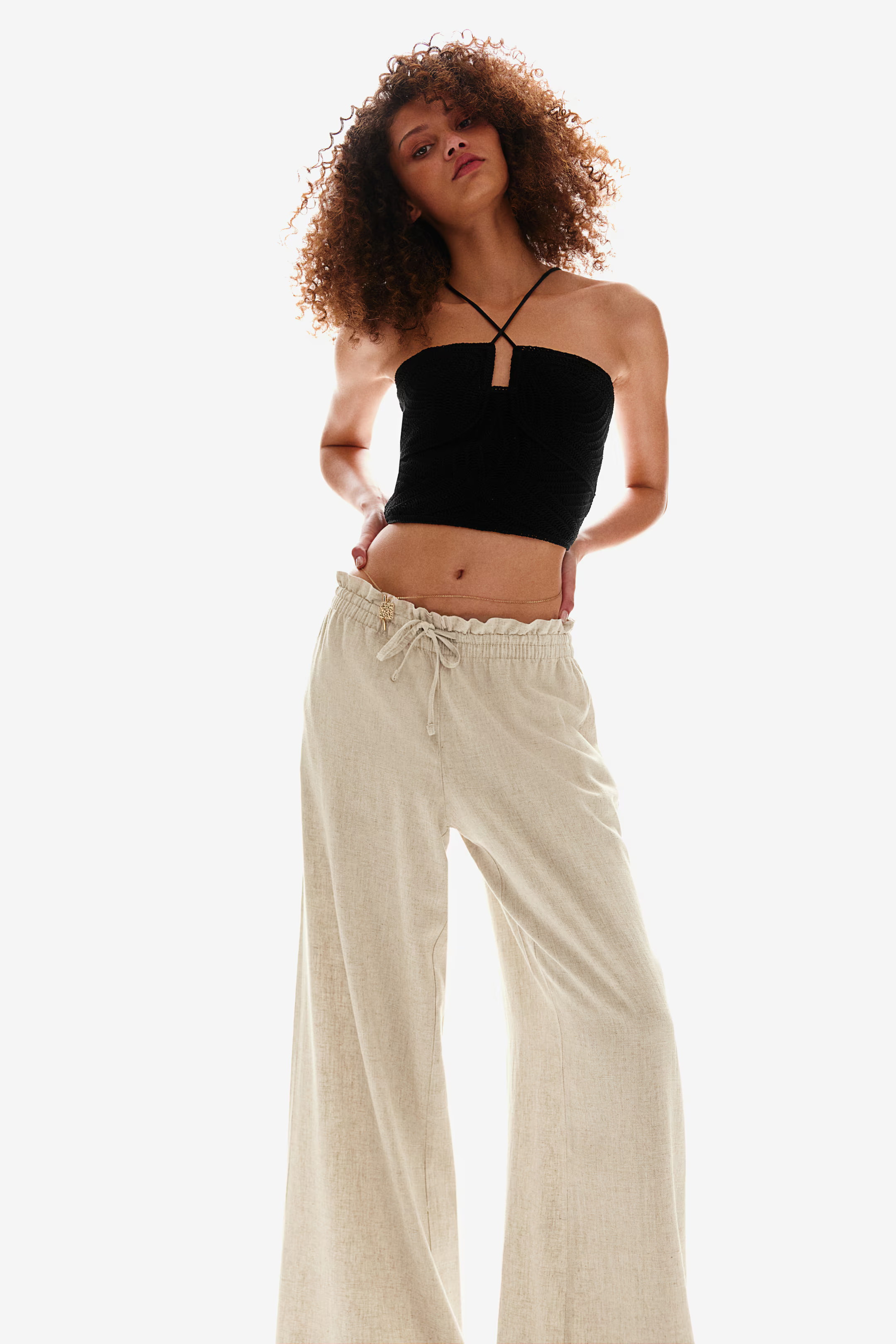 Schlupfhose aus Leinenmix | H&M (DE, AT, CH, NL, FI)