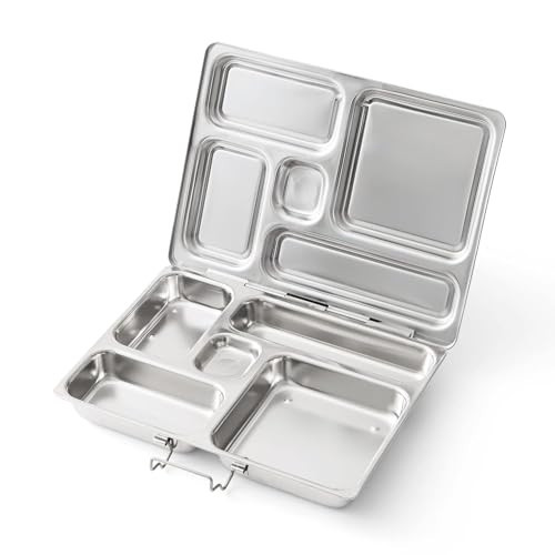 PlanetBox ROVER Classic Stainless Steel Bento Lunch Box with 5 Compartments (P5000N) | Amazon (US)