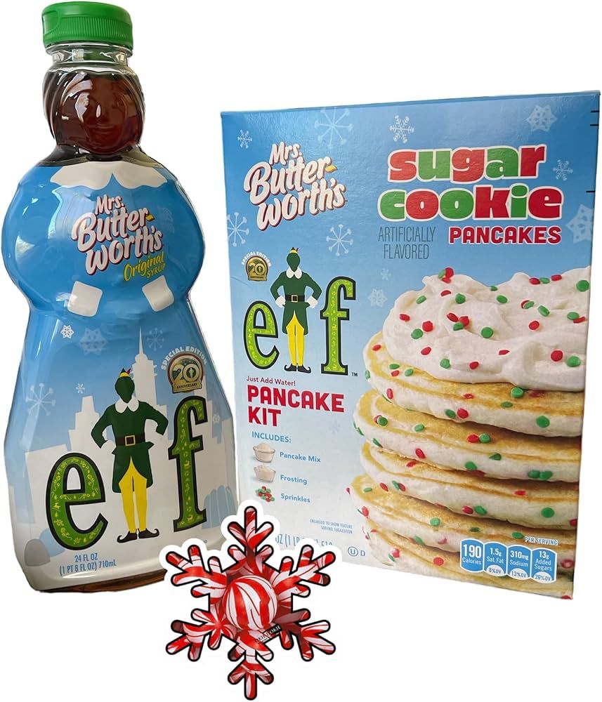 Okie Dokie Trading Co. Buddy the Elf Pancake Bundle - Sugar Cookie Pancake Kit, Mrs. Butterworth'... | Amazon (US)