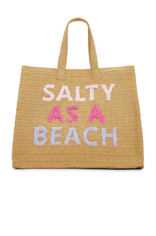 BTB Los Angeles Salty As A Beach Tote in Sand & Pink Rainbow from Revolve.com | Revolve Clothing (Global)