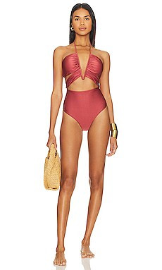 DEVON WINDSOR Cassidy One Piece in Rosewood from Revolve.com | Revolve Clothing (Global)