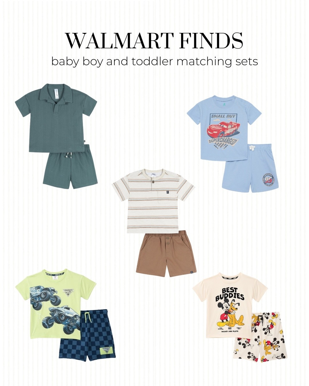 How cute are these matching baby and toddler matching sets from Walmart! Just ordered a few for my boys. 

Size 3month- 5t 

#LTKBaby #LTKmomlife #LTKKids