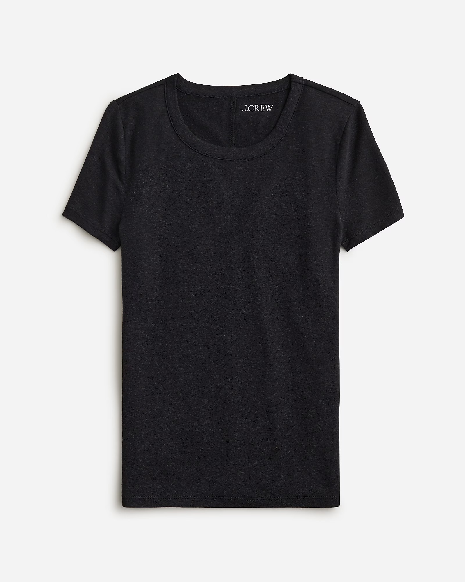 Stretch linen-blend crewneck T-shirt | J. Crew US