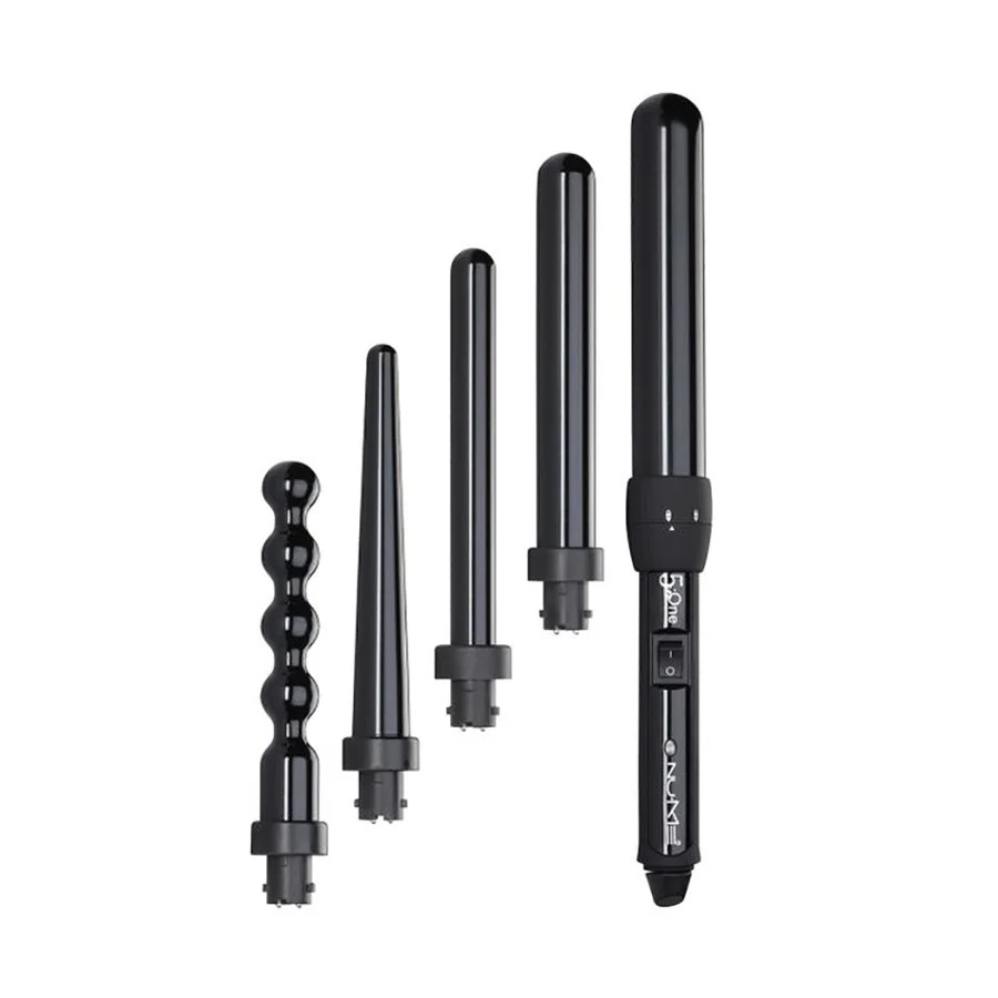 Nume Lustrum Tourmaline Ceramic Curling Wand Set, 5-in-1, Black | Walmart (US)