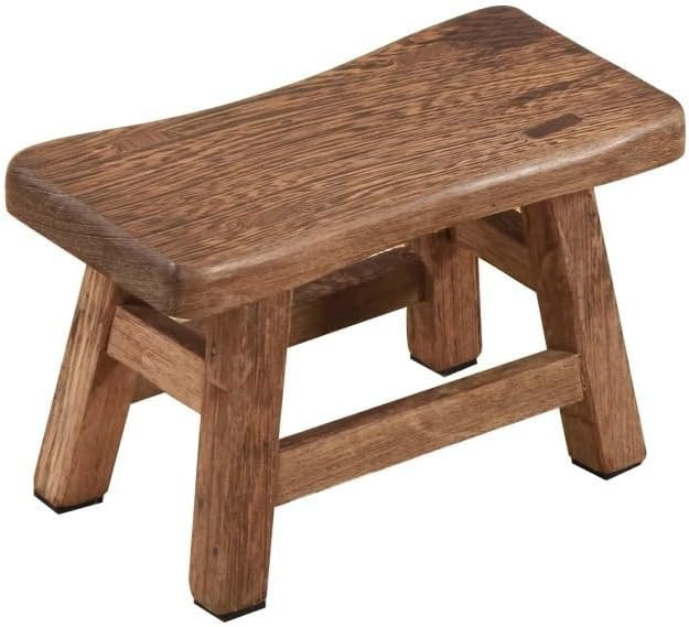 Solid Wood Step Stool, Rustic Small Wooden Stool for Adults, Kids and Toddlers, Mini Bench Plant ... | Amazon (US)