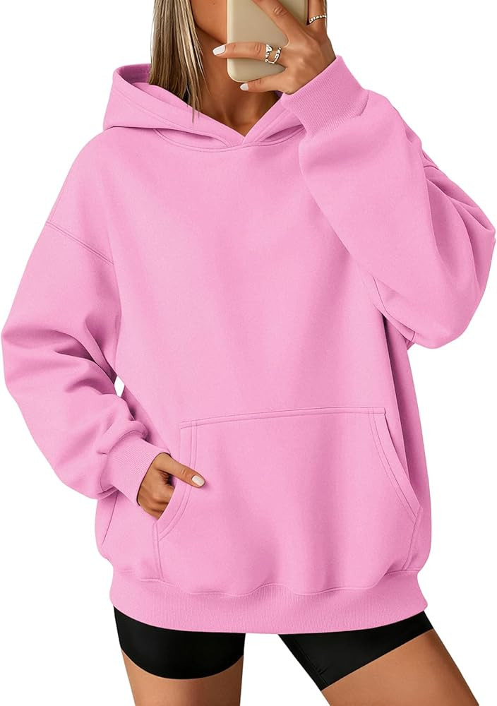 ATHMILE Womens Oversized Hoodies Fleece Sweatshirts Long Sleeve Sweaters Pullover Fall Clothes wi... | Amazon (US)