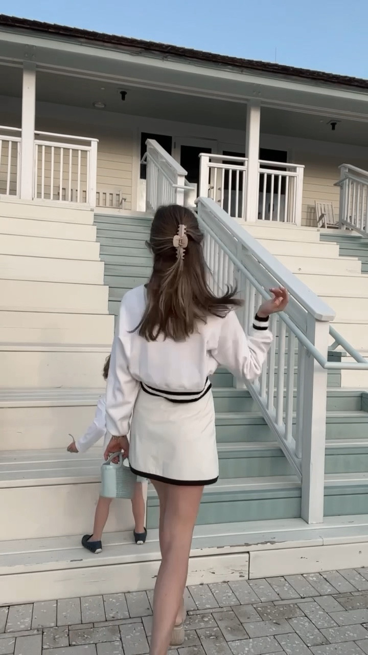 This tennis skirt set is so chic! Very Meredith Blake. Wearing size small here! Love the black set too. Sweater is old but found one available! These sandals are also some of my most complimented ever! They’re old and sizes spotty so linked a similar sand colored pair i love too. 

#LTKfit #LTKstyletip #LTKSeasonal