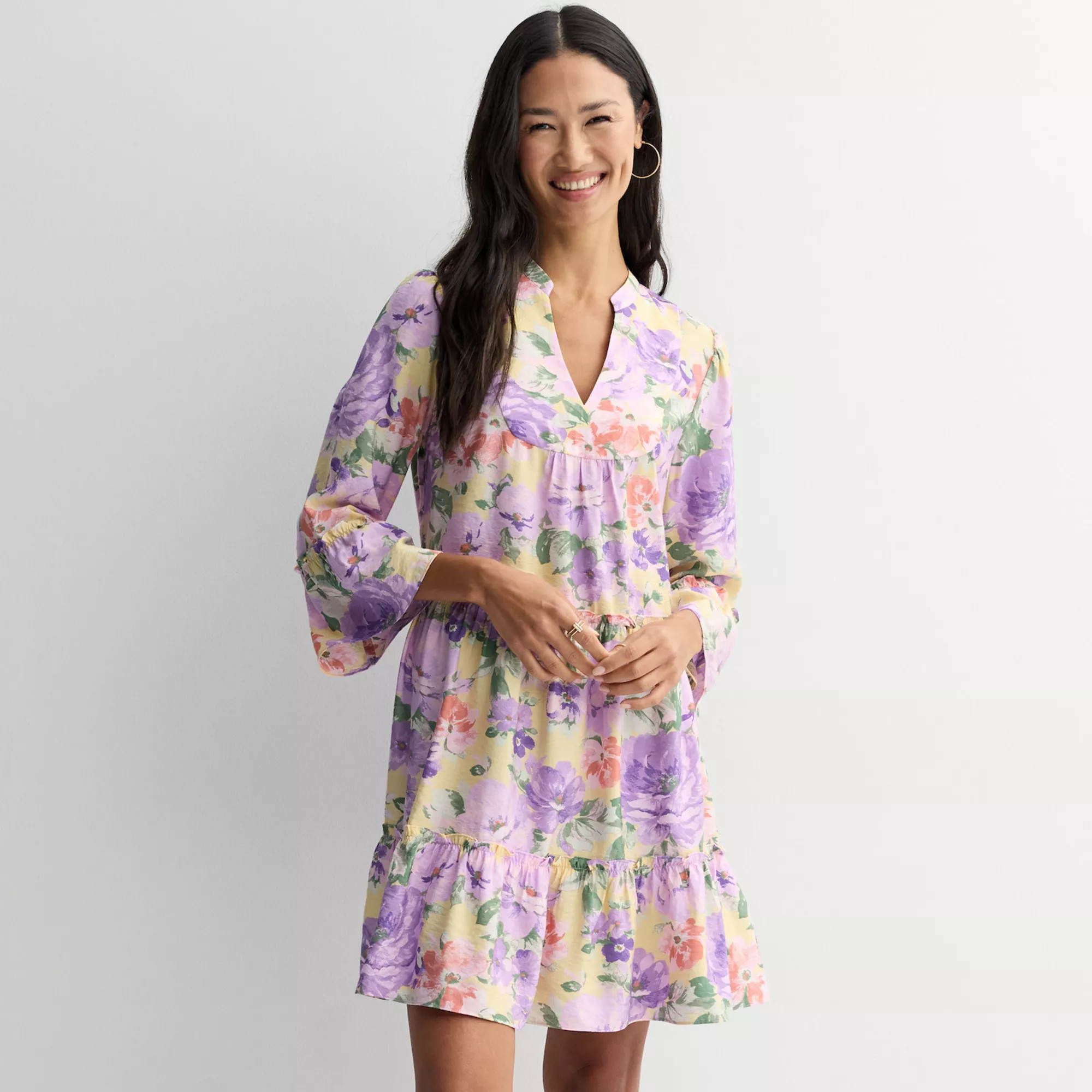 Women's Robbie Bee Flounce Sleeve Short Dress | Kohl's