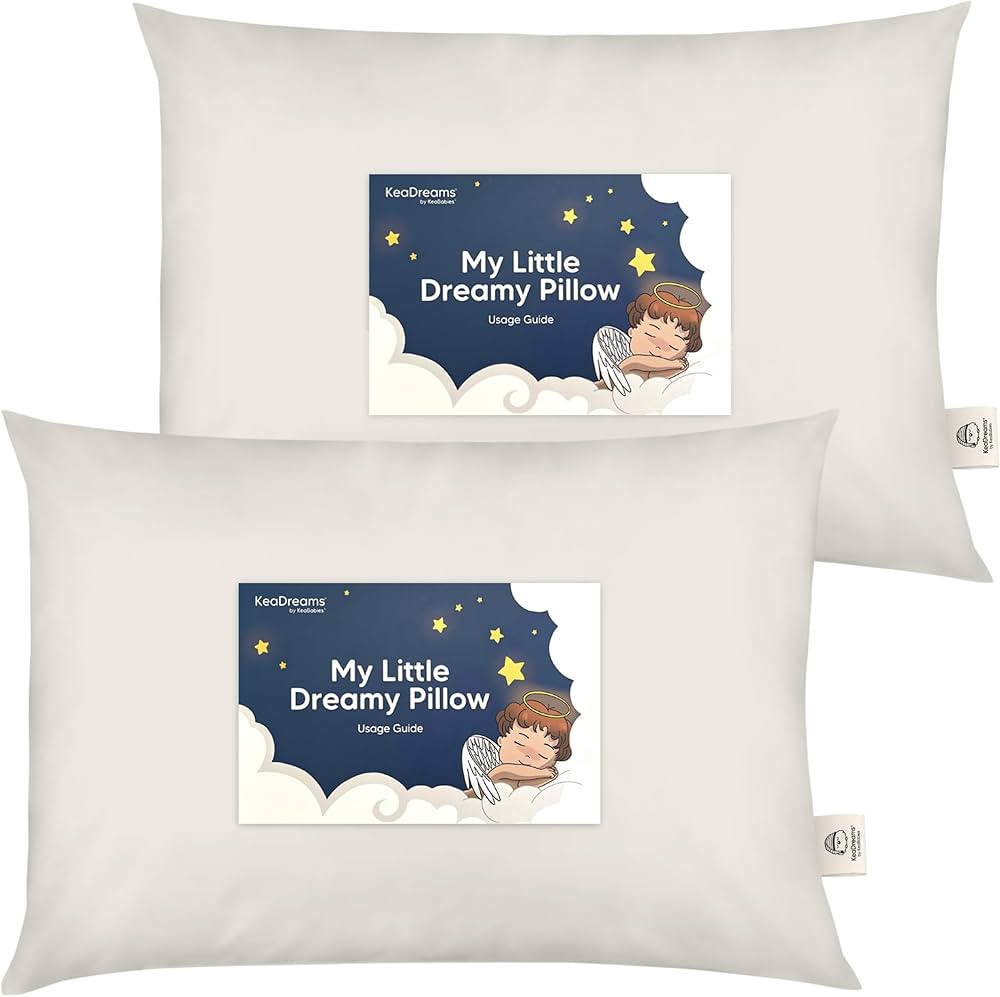 2-Pack Toddler Pillow - Soft Organic Cotton Toddler Pillows for Sleeping - 13X18 Small Pillow for... | Amazon (US)