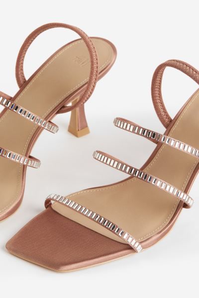 Heeled Satin Sandals | H&M (US + CA)