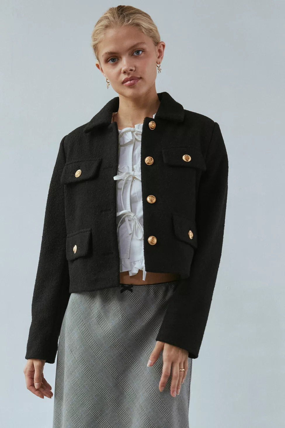 BLANKNYC Style Guru Cropped Shacket | Urban Outfitters (US and RoW)