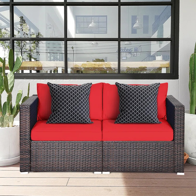 59'' Wicker Outdoor Loveseat | Wayfair North America