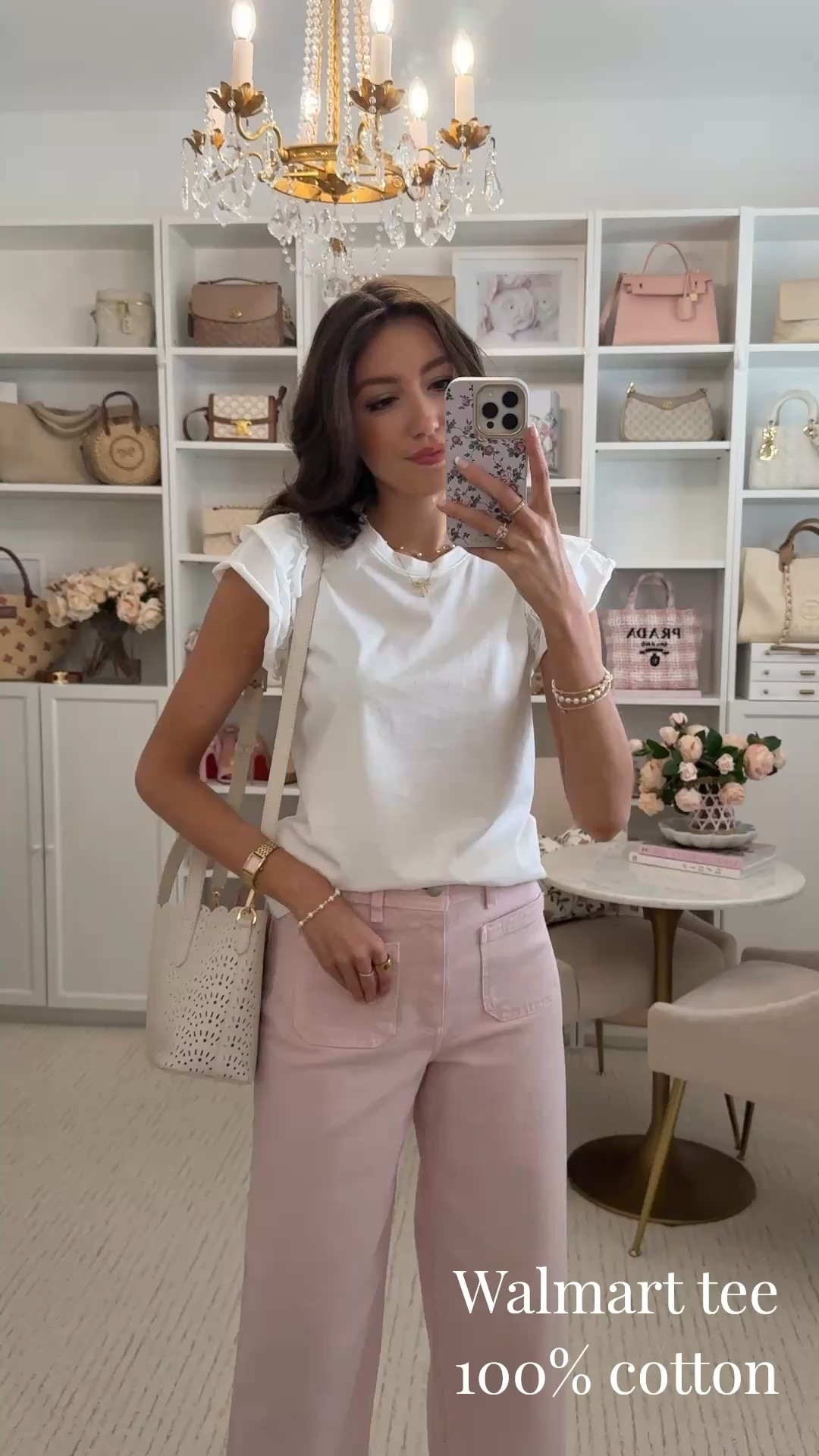 Walmart tee under $15 and 100% cotton! Styled with target pink jeans (TTS) and bow sandals (TTS & so comfy!) 

#LTKootd #LTKSeasonal #LTKSaleAlert