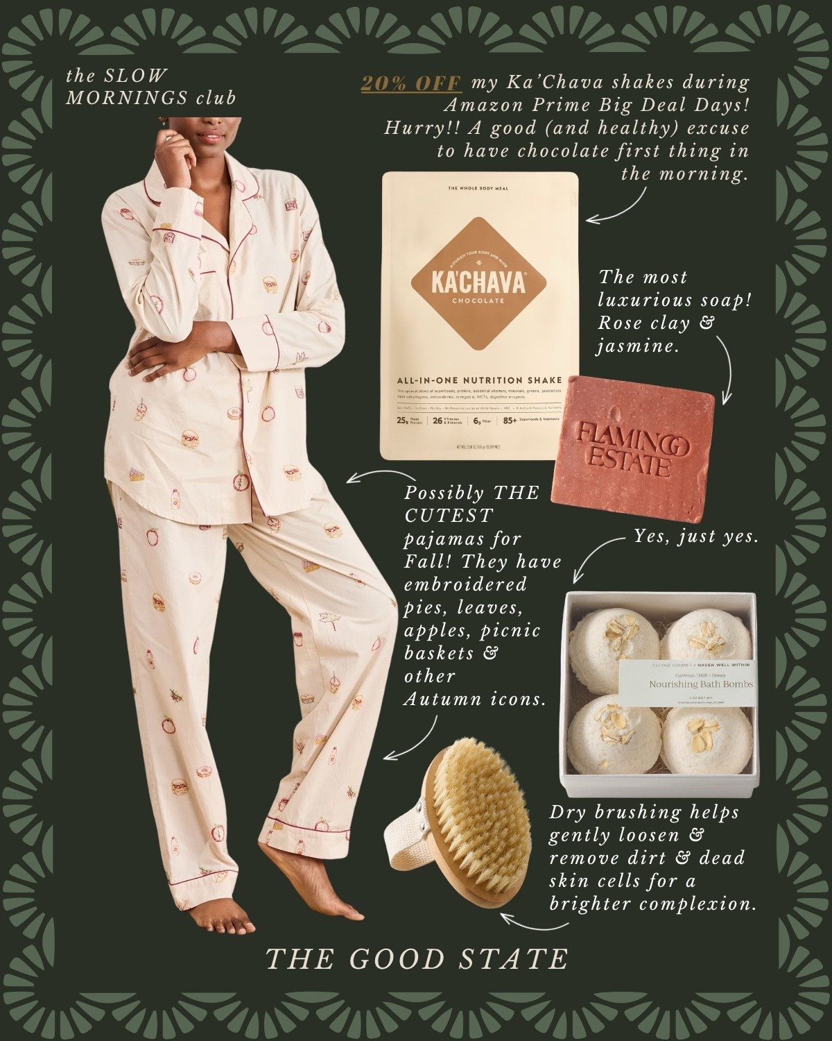 This collection is for the ladies who embrace the slowed down rhythms of a crisp Autumn morning. For those who romanticize the golden light streaming through the window and the aroma of freshly brewed coffee filling the air. This is for the ladies who linger a little longer under a warm blanket and who delight in matching pajama sets layered with cozy knit socks. For the ones who collect allllll the coffee mugs—seasonal ones especially🍂 This collection is for those who settle into the stillness of watching Autumn leaves swirl through the chilly air and love a good morning stroll to start the day. This is for those who are slowing down—even if just internally—in whatever season of life they find themselves in. This is for you☀️

#amazonfashion #founditonamazonfashion #amazonmusthaves #amazon #ltk #ltkstyletip #ltkunder50 #ltksalealert #farmersmarket #slowliving #romantizeyourlife #slowlifestyle #intentionalliving #slowmorning #fallfashion #falloutfit #autumn #fallseason #cozyautumn

Haven well within, Amazon, Amazon prime big deal, days, print, fresh, slow morning, romanticize your life, cozy outfit, fall outfit, autumn, outfit, pajama, matching pajamas, Tuckernuck, Anthropologie, quince, vest, leggings, Amazon home, prime days, Ball, cap, slippers, Christmas gift, guide, Christmas gift, ideas, gifts for her, French press, Williams Sonoma, stocking stuffers

#LTKSeasonal #LTKFindsUnder50 #LTKSaleAlert