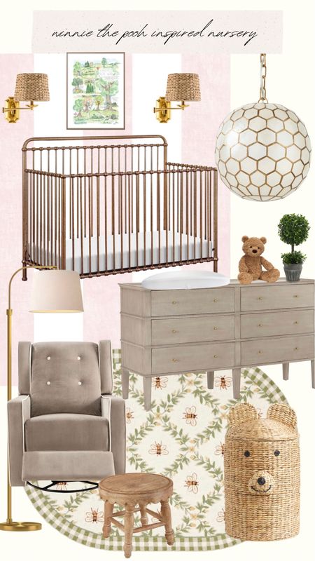 Hundred acre wood, but make it girly 🎀 first nursery inspo board is up, and I’m obsessed! Linked all the sources for these precious items below👇🏼 

#girlnursery #nurseryideas #nurseryinspo #babygirlideas #winniethepooh

#LTKbaby