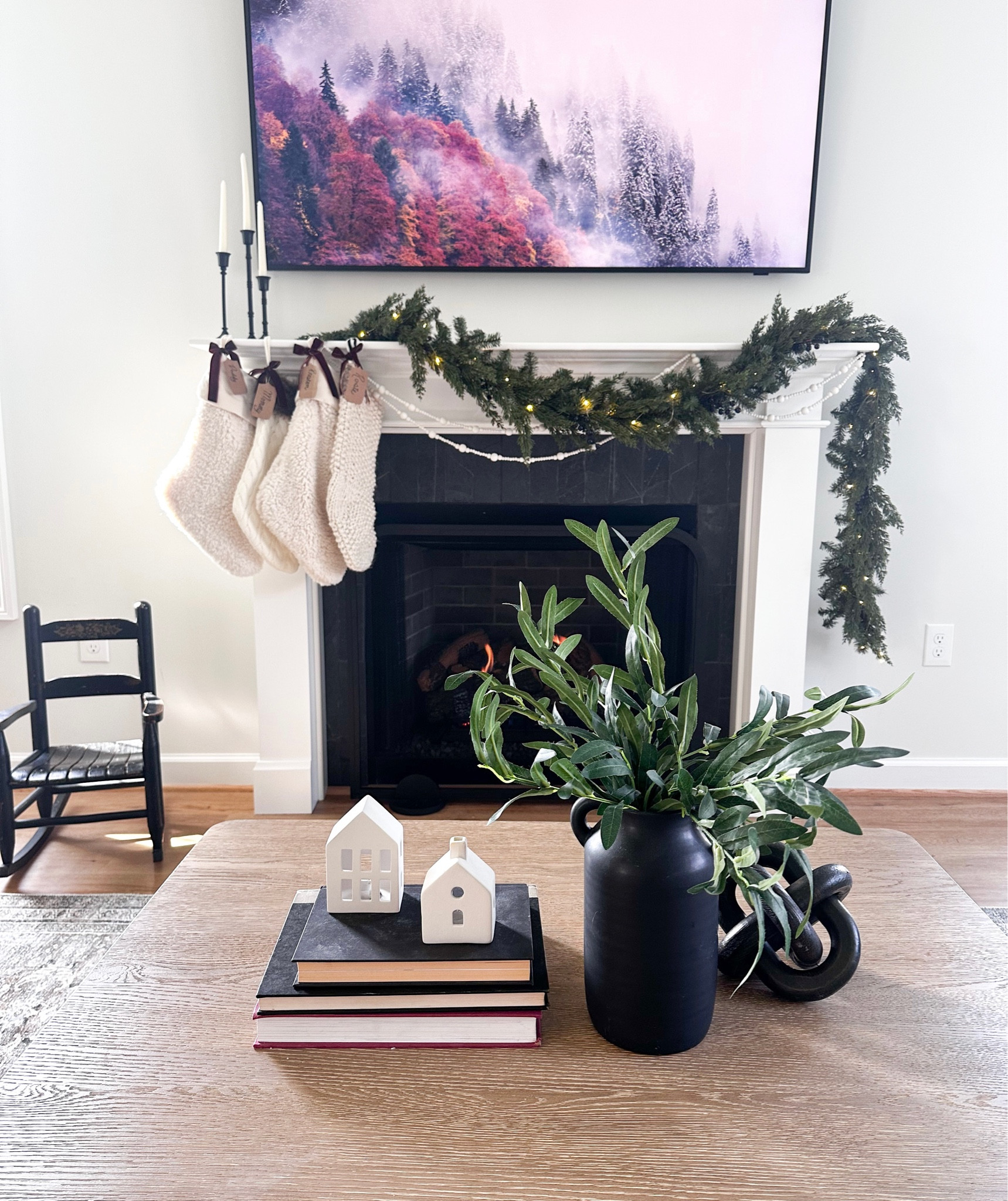 Fireplace mantle Christmas decor ✨🎄 

#LTKSeasonal #LTKHoliday #LTKhome