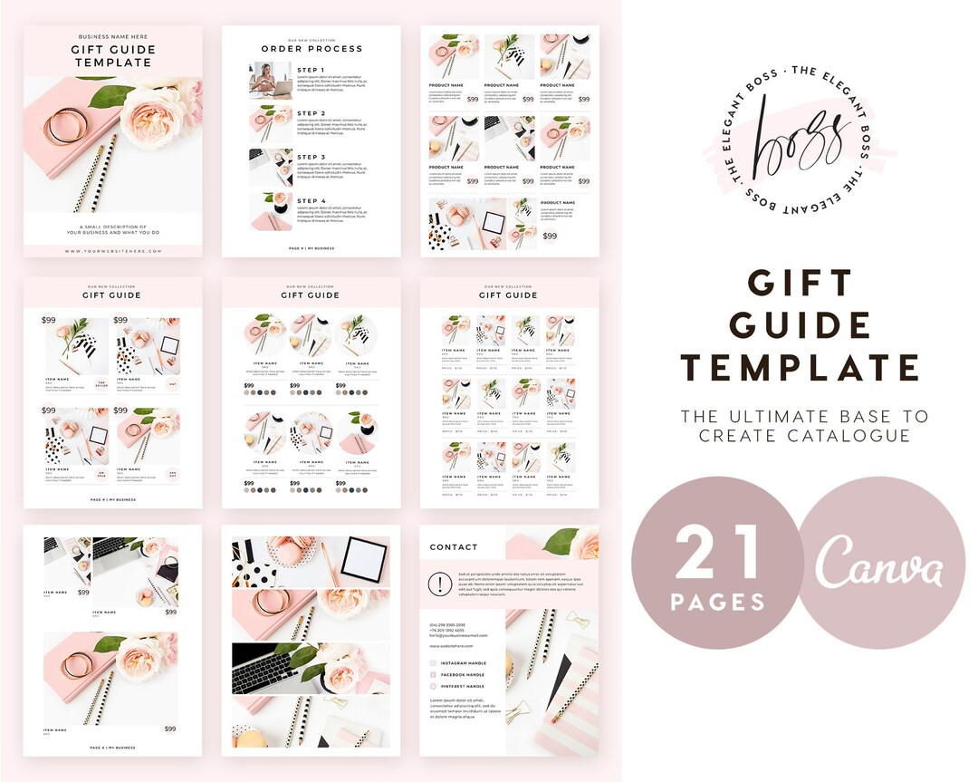 Catalogue / Gift Guide Template INSTANT DOWNLOAD Wholesale - Etsy | Etsy (US)