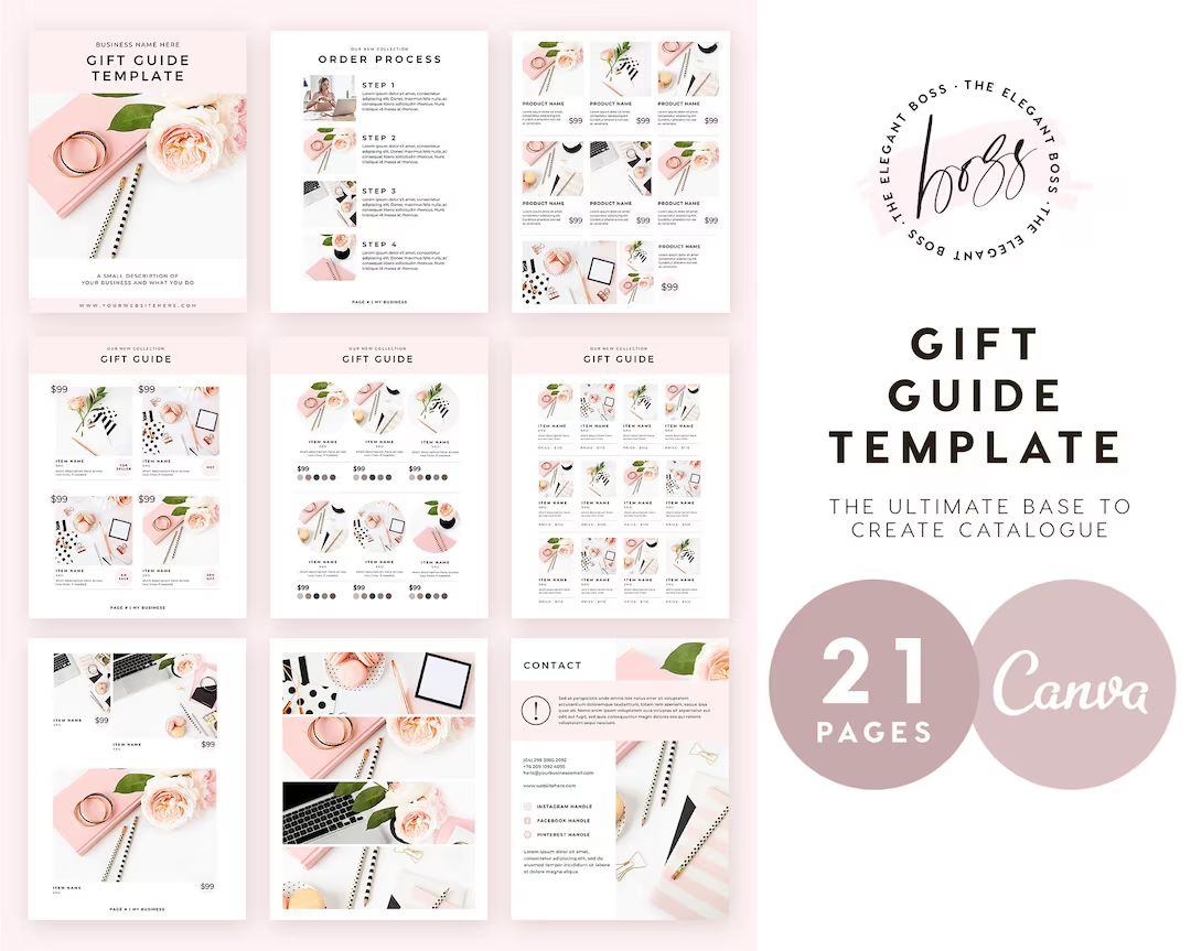 Catalogue / Gift Guide Template INSTANT DOWNLOAD Wholesale - Etsy | Etsy (US)