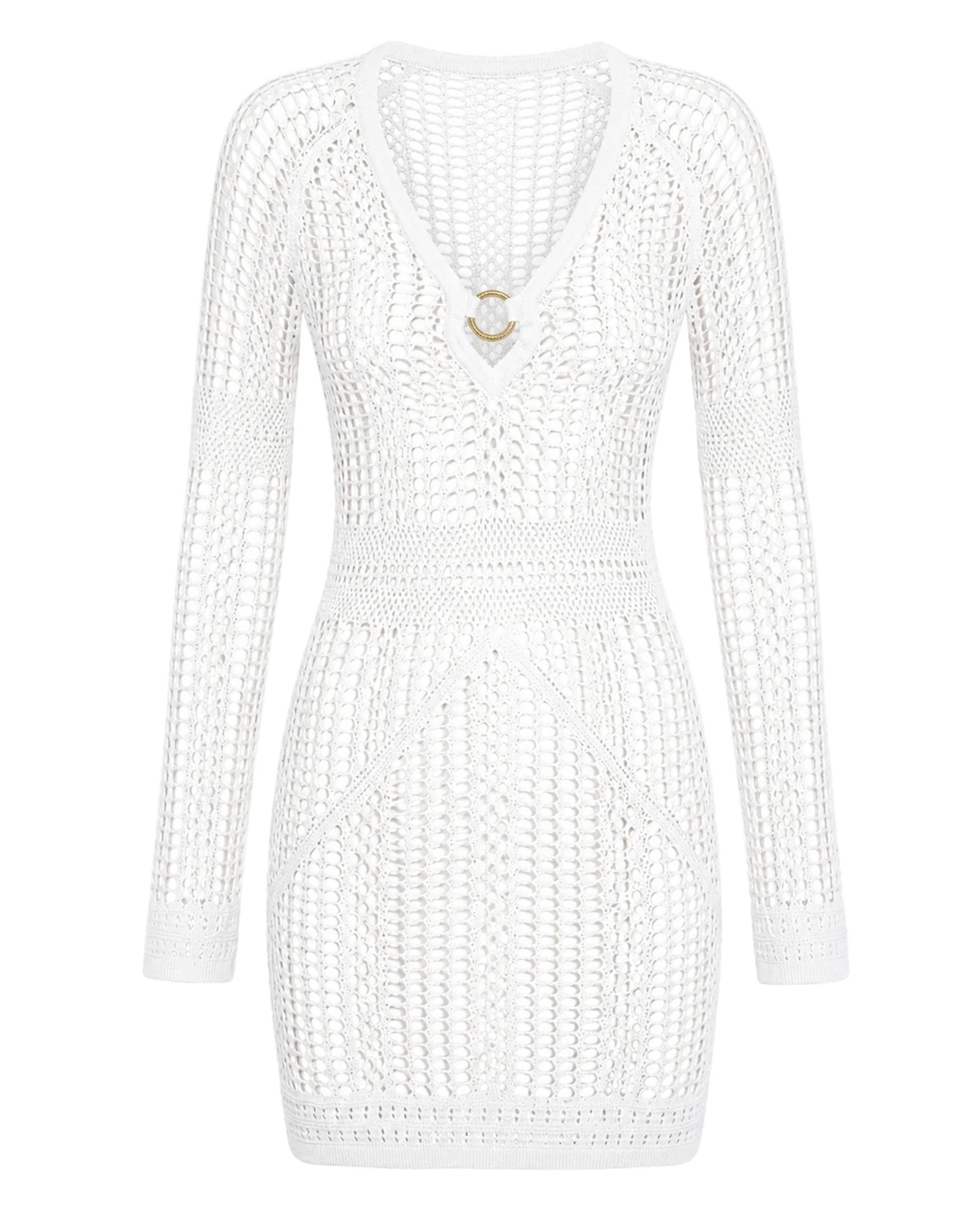 Ringy Mini Cover Up - Crochet White - XS | TA3