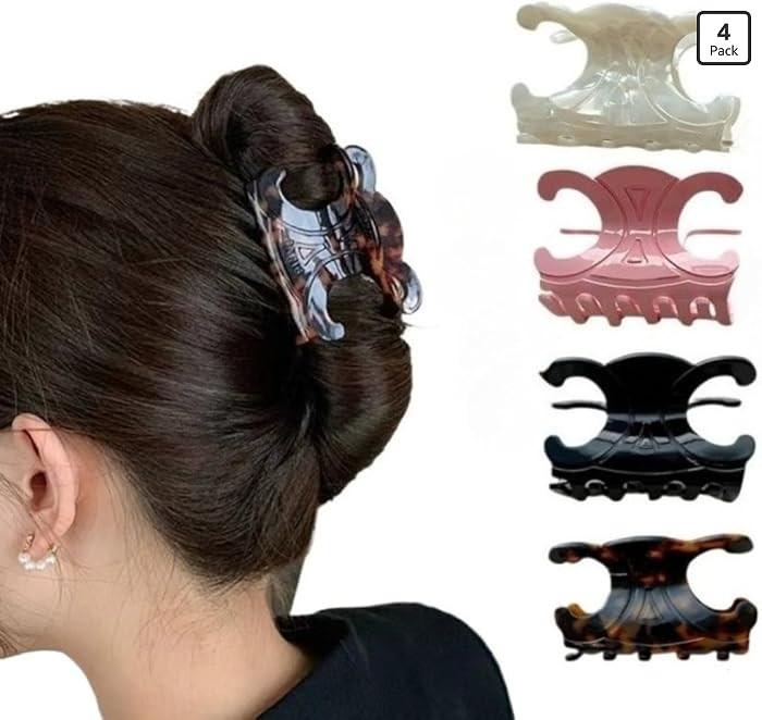 Women's hair clip, Medium-Sized Acetate Hair Clip, Secure Hold, Perfectly Creates Updos | Amazon (US)