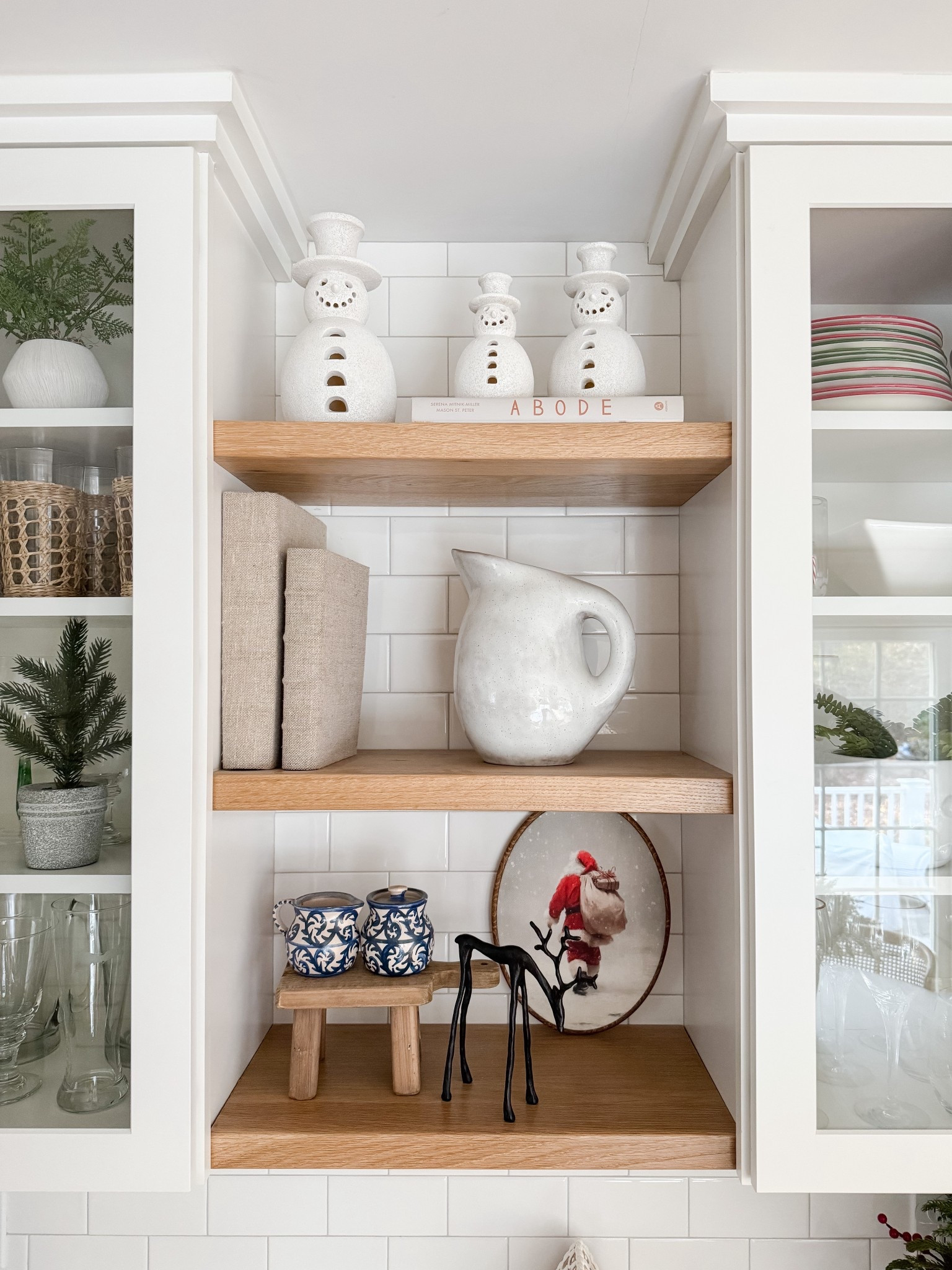 Kitchen home decor winter decor holiday decor vase and stems shelf styling Amazon holiday 

#LTKHoliday #LTKHome