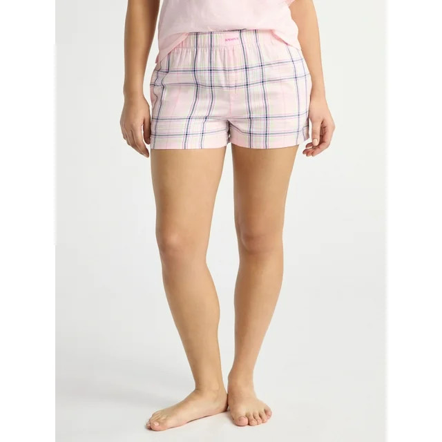 Joyspun Women's and Women’s Plus Woven Pajama Boxer Shorts, Sizes XS to 3X | Walmart (US)