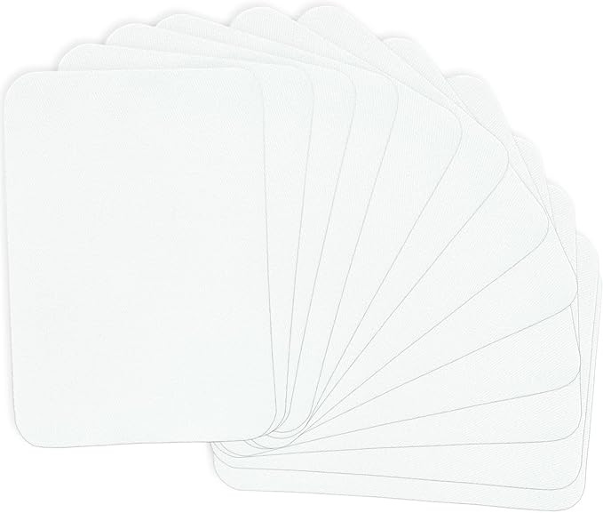 ZEFFFKA Premium Quality Fabric Iron-on Patches Inside & Outside Strongest Glue 100% Cotton White ... | Amazon (US)