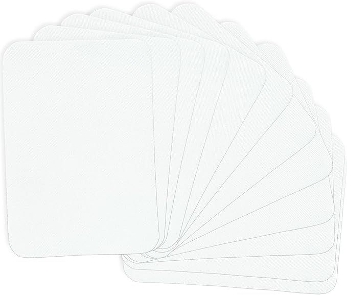 ZEFFFKA Premium Quality Fabric Iron-on Patches Inside & Outside Strongest Glue 100% Cotton White ... | Amazon (US)