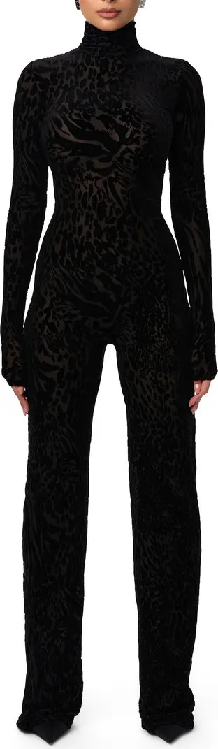Burnout Long Sleeve Jumpsuit | Nordstrom