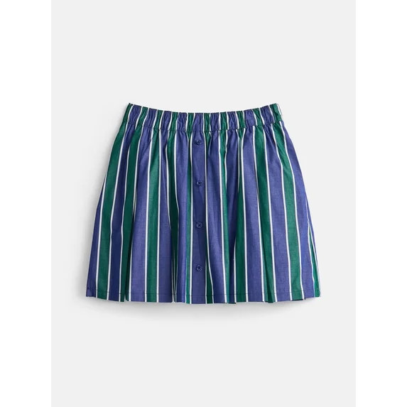 Weekend Academy Striped Button Front Pleated Skort, Sizes 4-18 | Walmart (US)