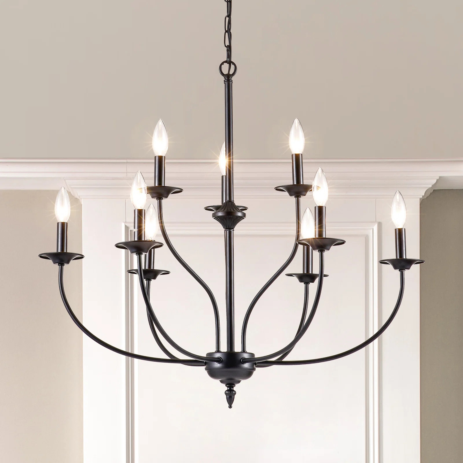Maroneia 9 - Light 31"W Candle Style Classic / Traditional Chandelier | Wayfair North America