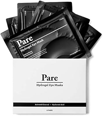 Pare Activated Charcoal Eye Mask with Hyaluronic Acid for Depuffing Eyes and Dark Circles, Hydrat... | Amazon (US)