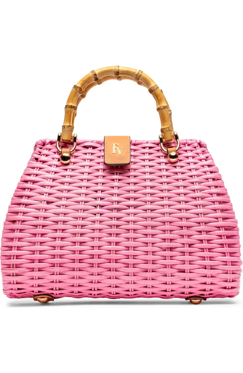Rooster Woven Wicker Top Handle Bag | Nordstrom