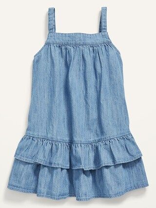 Sleeveless Chambray All-Day Swing Dress for Toddler Girls | Old Navy (US)