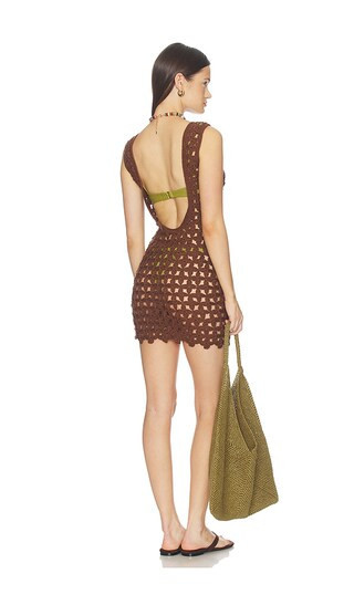 MORE TO COME Linds Mini Dress in Brown. Size M | Revolve Clothing (Global)