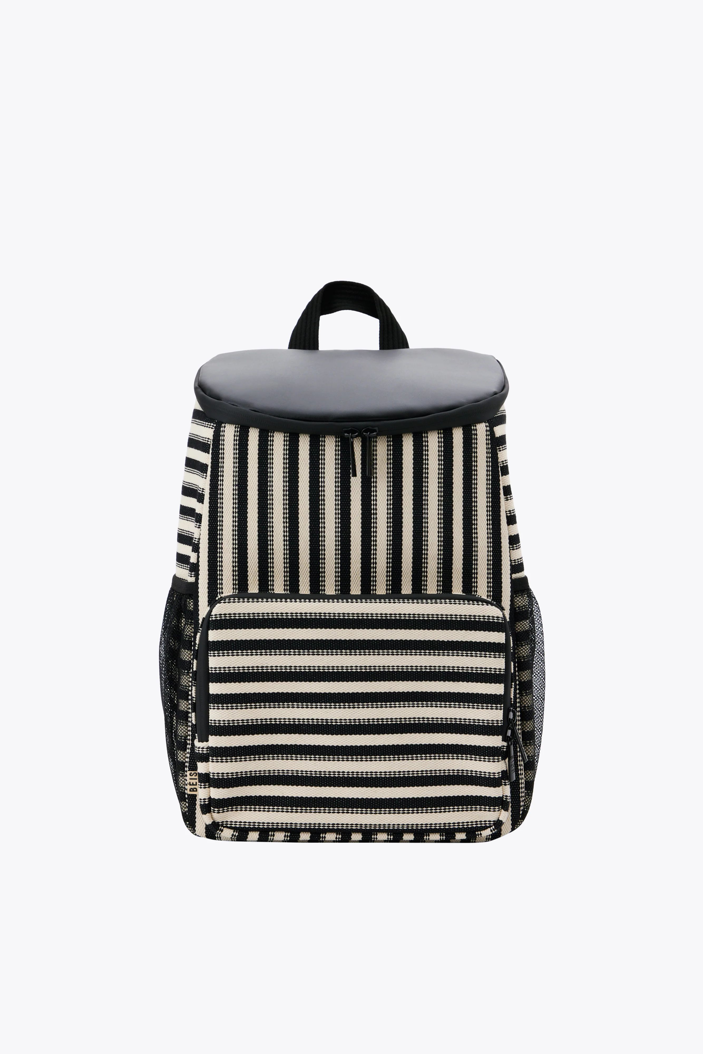 THE BACKPACK COOLER IN BLACK STRIPE | BÉIS Travel