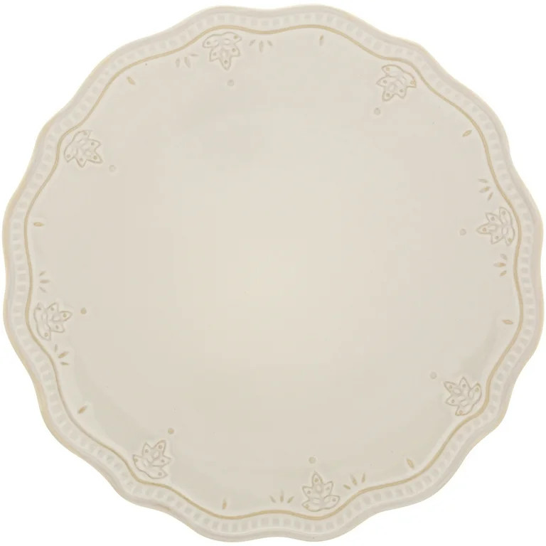 The Pioneer Woman Farmhouse Lace 12-Piece Dinnerware Set, Linen - Walmart.com | Walmart (US)