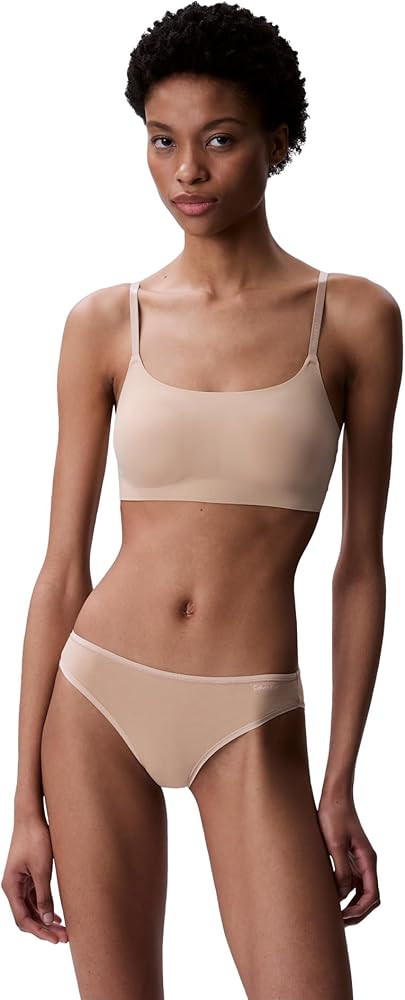 Calvin Klein Women's Invisibles Comfort Seamless Adjustable Skinny Strap Bralette Bra | Amazon (US)